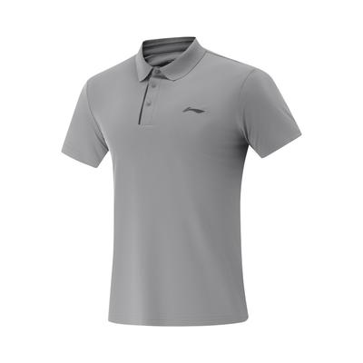 Li Ning Серия Фитнес Влагоотводящая Быстросохнущая Логотип Пуловер Поло Мужские топы APLV179-8