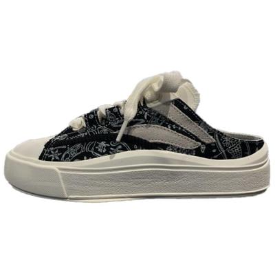 Амортизирующие нескользящие низкие повседневные туфли женские кроссовки черные белые AGCS100-4