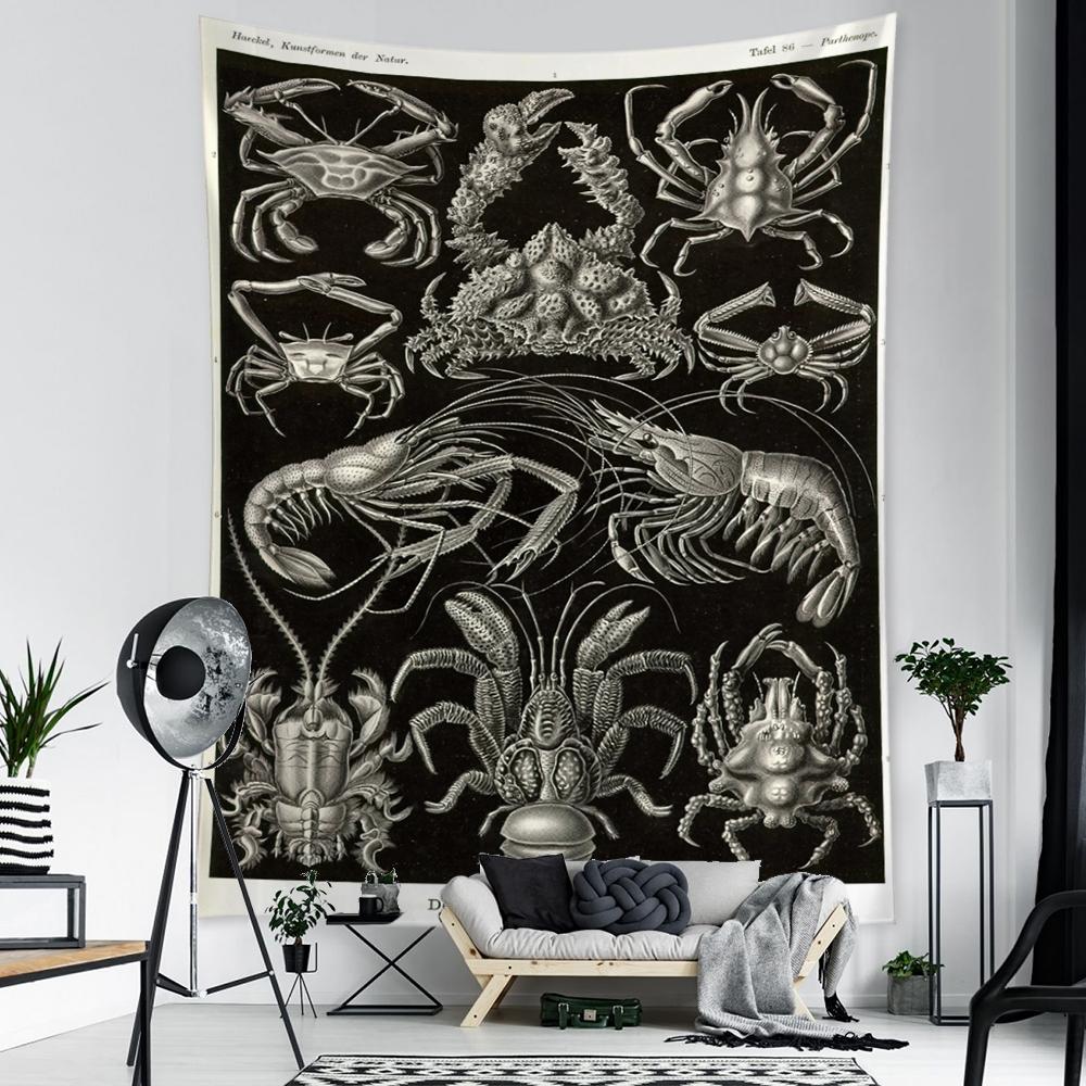 Пример морской жизни, картина, гобелен, настенная карта Таро, хиппи, богемный стиль, психоделическое искусство, домашний декор