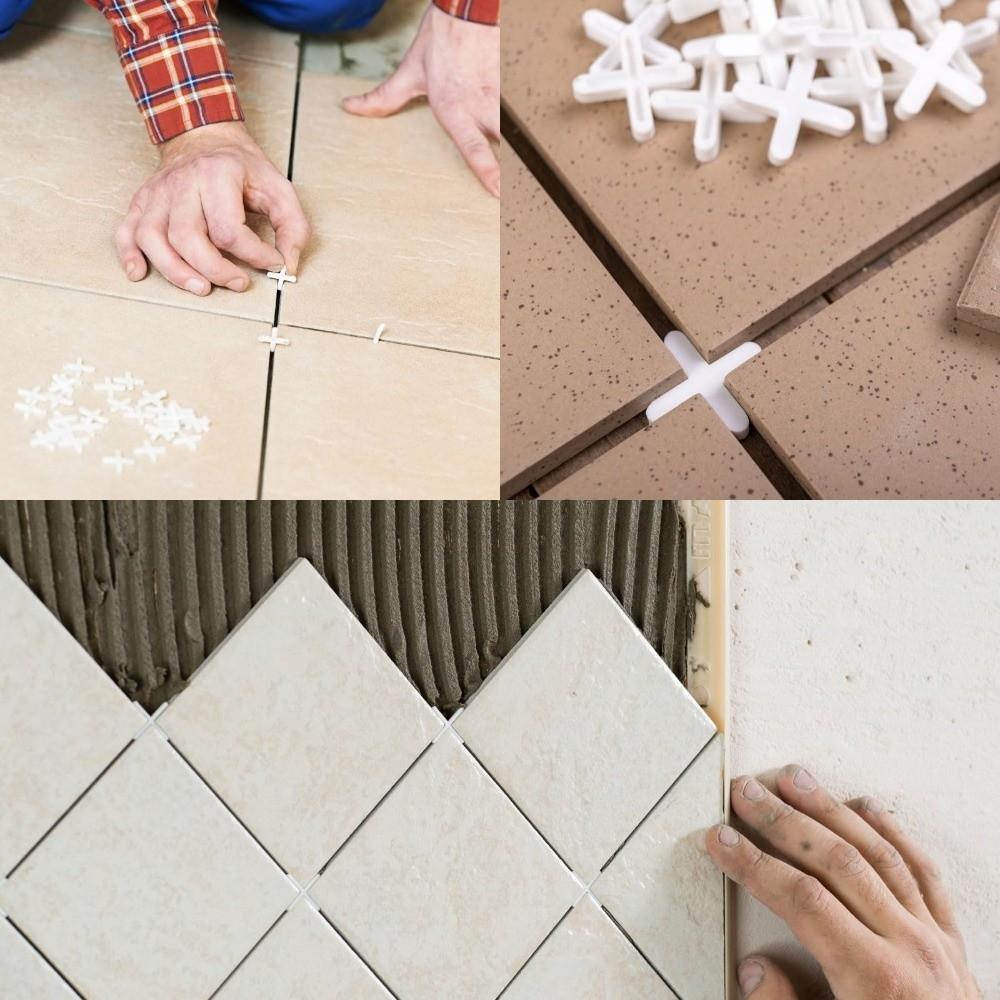 2500pcs Reusable Tile Leveling Clips 1mm 1.5mm 1/16 Inch Cross Tile Spacers Floor Leveling