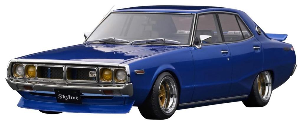 Модель зажигания 118 Nissan Skyline 2000 GT-X (GC110) Синий металлик готовое изделие