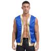 Men's Adults Toad Costume Vest Halloween Cartoon Captain Cosplay Open Front Waistcoat