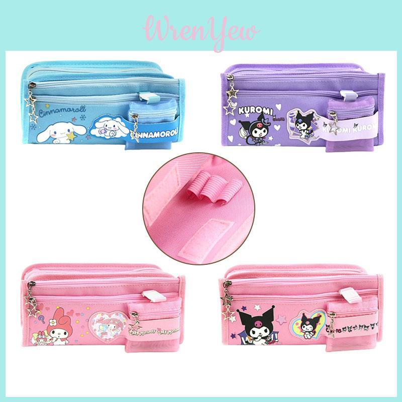 Cute Sanrio Characters Melody Kuromi Pencil Holder Organizer Bag