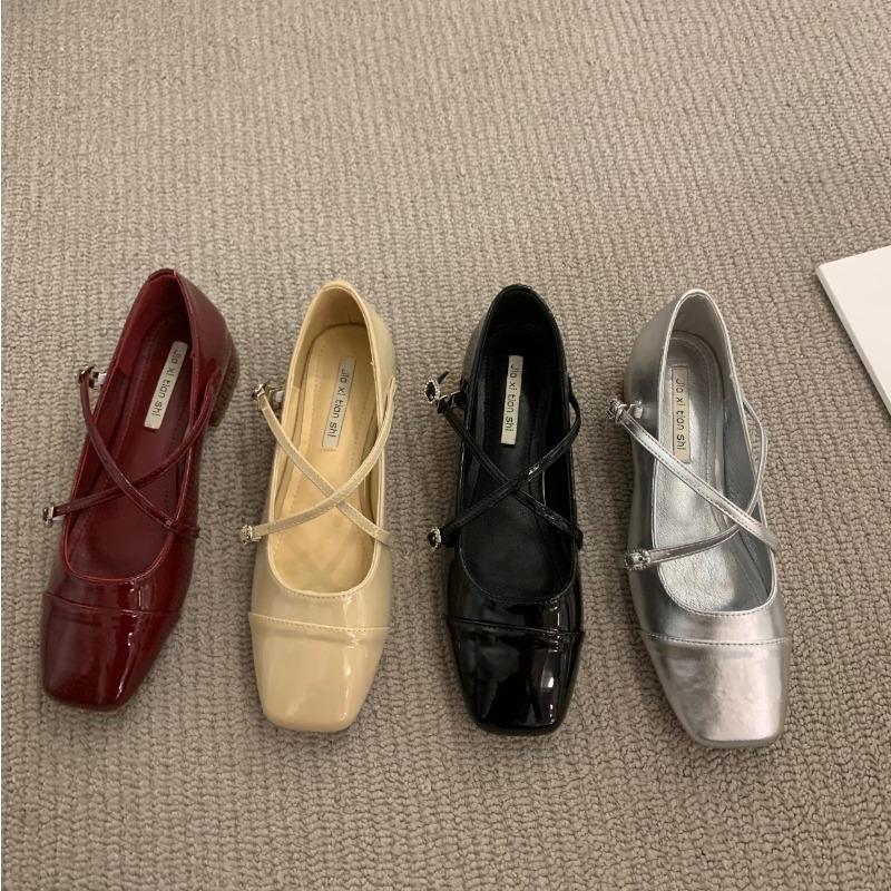 Туфли Мэри Джейн для женщин, 2024 г., женские туфли на одинарном каблуке в стиле ретро, ​​мягкие и удобные красные балетки Zapatos De Mujer