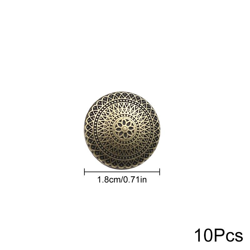 10 шт. Круглая форма DIY пуговицы на хвостовике аксессуары для одежды пуговицы поделки металлические пуговицы ремонт шитье сплав костюм пальто