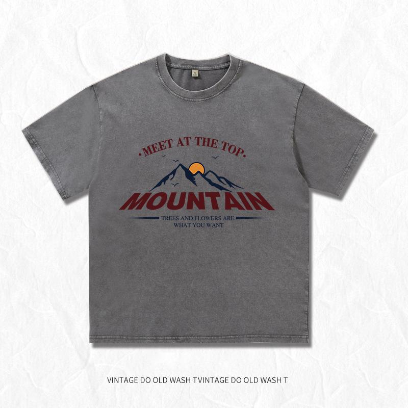 Summer Cotton Washed T-Shirts Vintage Men Women Street Hip Hop T Shirt Harajuku Casual  Short Sleeve Wash Tops Tee