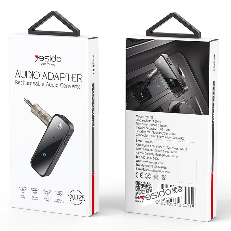 Беспроводной 5.0 Автомобильный Bluetooth Aux Аудиоприемник и Адаптер