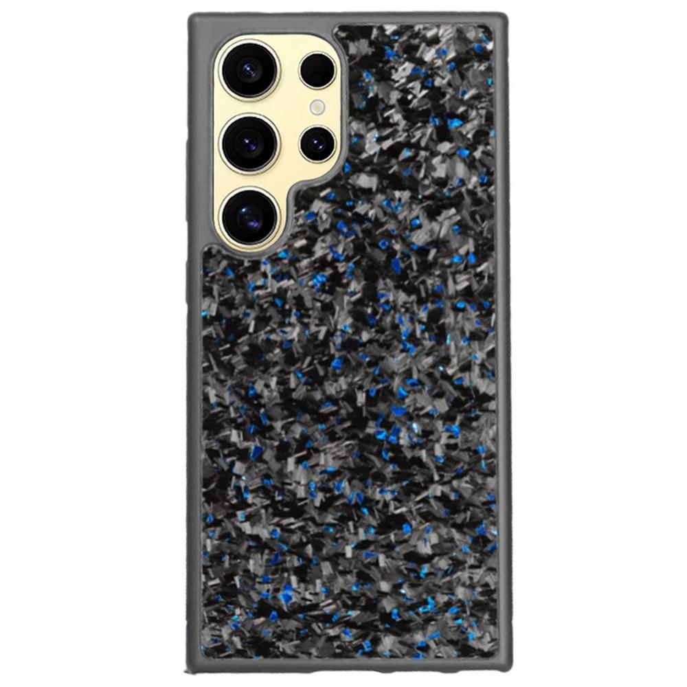 Для Samsung Galaxy S24 Ultra Магнитный чехол Кованая текстура Арамидное волокно+ТПУ Противоскользящая крышка для телефона