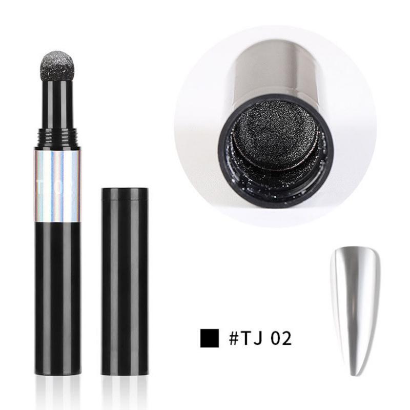 12 Color Nail Pen Tailor Oil Pen Chrome Nail Powder Holographic Powder Mirror Effect Air Cushion Magic Nail Art Decorative Nail Suite XYZ