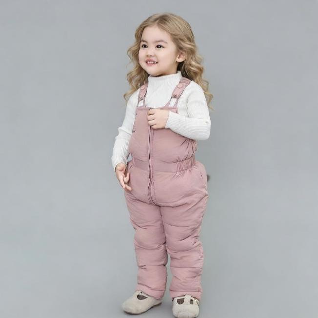 Теплые зимние комбинезоны для мальчиков, пуховые штаны, детские толстые штаны для девочек и мальчиков, теплые брюки, детские леггинсы, комбинезон для малышей, черный, розовый, зеленый