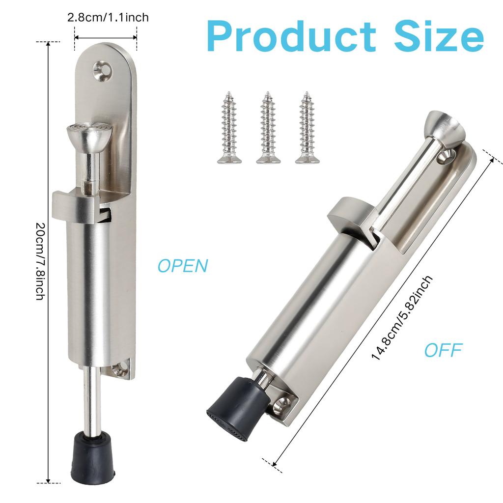 Пружинный дверной стопор, ножной стопор, телескопическая педаль из цинкового сплава, прочный держатель дверного замка, прочный защитный настенный щиток
