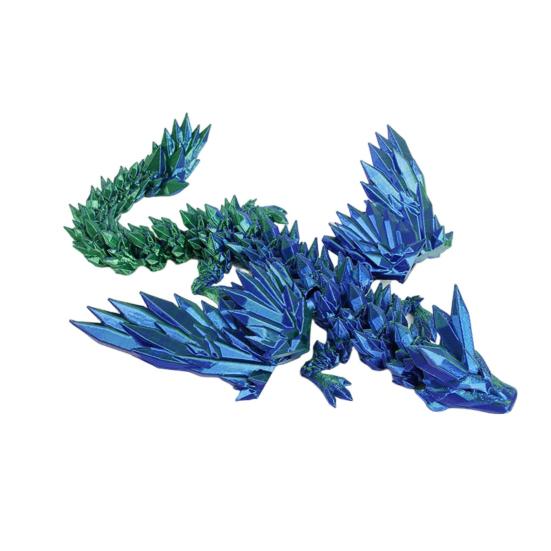 3D Printed Flying Dragon Figurine Winged Dragon Figure Movable Joints Articulated Dragon Model