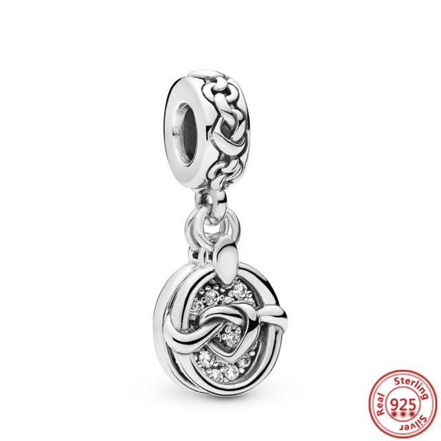 Стерлингового Серебра 925 пробы, милые животные, цифровая подвеска-подвеска, подходит для оригинального модного браслета-подвески для женщин, DIY модное изготовление ювелирных изделий