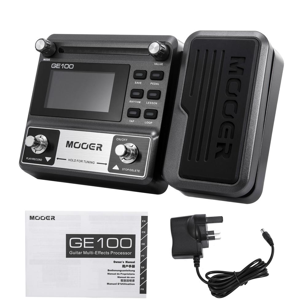 GE100 Гитарная педаль Мультиэффект-процессор Педаль эффектов с записью лупа Макс. время 180 с 8 модулей эффектов 40 ритмов ударных