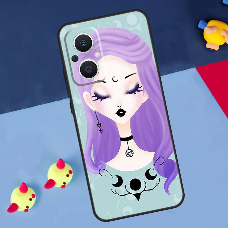 Девочковый Пастельный Ведьма Гот Для OPPO Reno 14 13 12 11 10 Pro 11F 12F 13F 14F 7 8 Lite 8T OPPO Find X9 X5 X6 X8 Pro Чехол