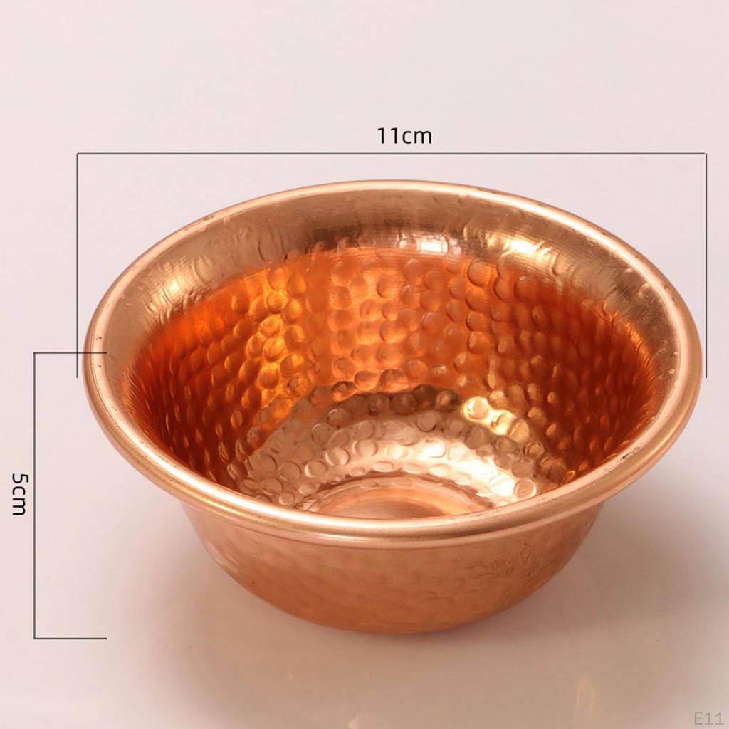 Buddhist Water Offering Bowl Copper Artwork Container Holy Cup Decorative