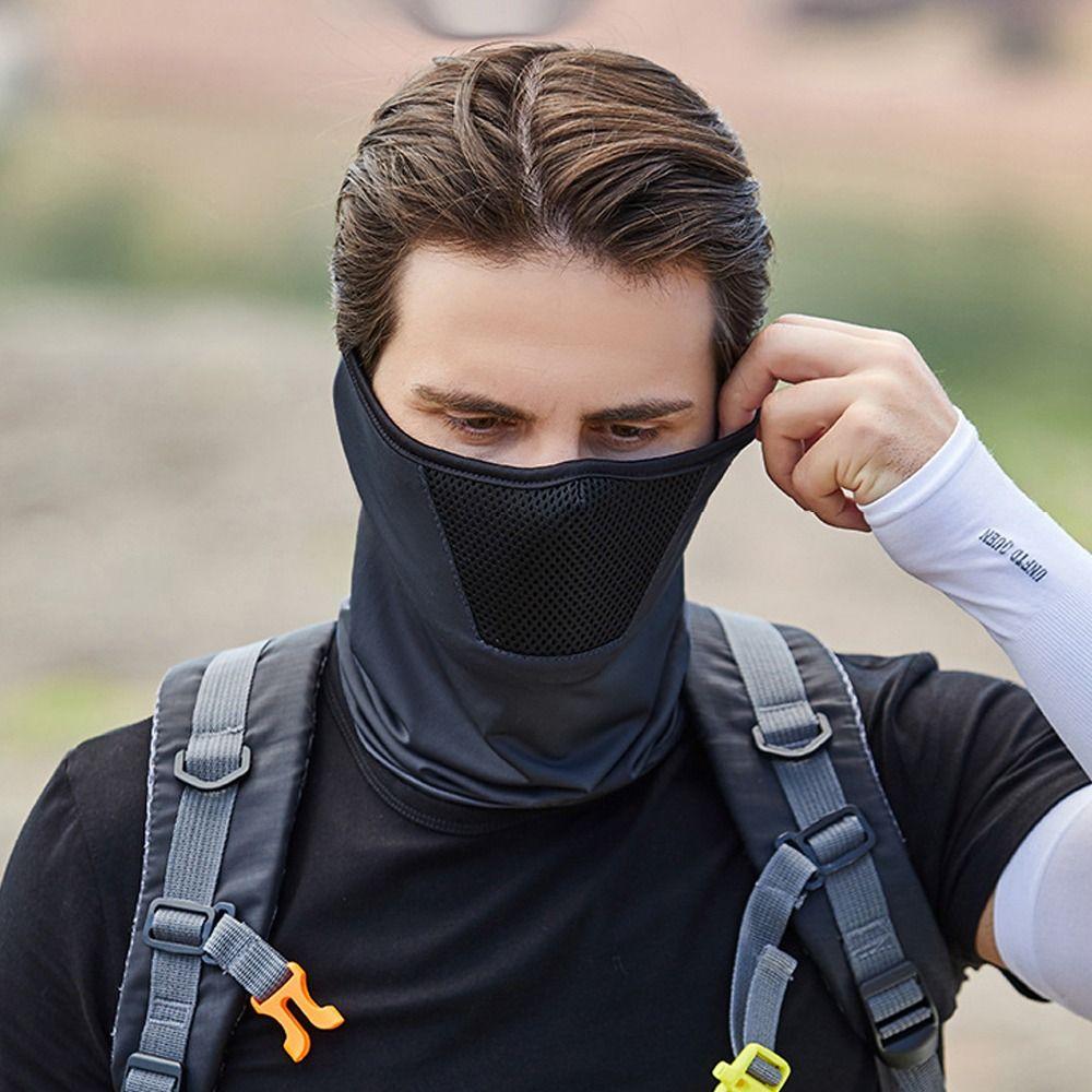 Scarves Face Gini Mask Men Fishing Face Mask Summer Sunscreen Mask Women Sunscreen Veil Ice Silk