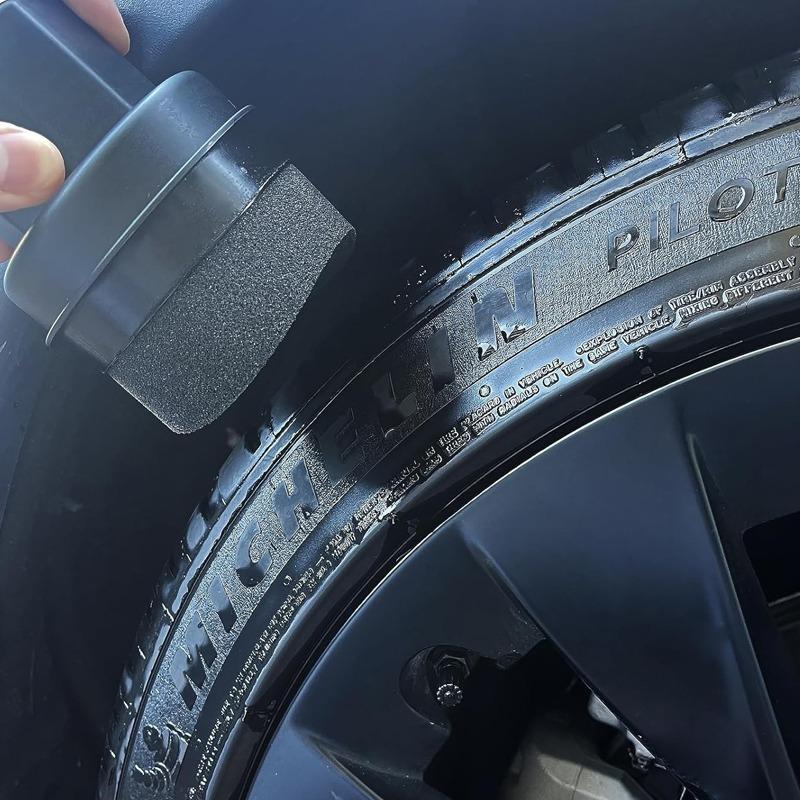 Щетка для чистки автомобильных шин, инструмент для чистки автомобильного воска, губка для полировки автомобильных шин с крышкой, изогнутая щетка для легкой полировки