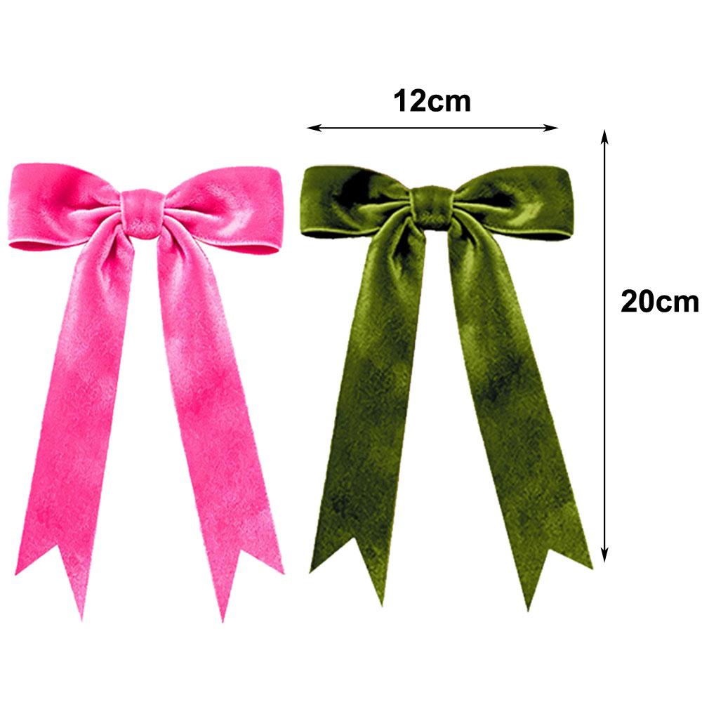 2-20Pcs Red Burgundy Velvet Christmas Bows Xmas Tree Wreath Garland Decor Velvet Bow Xmas Home Party Wedding Gift DIY Ornaments