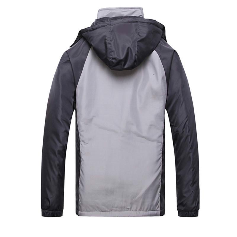 Men's Sports Suit Autumn and Winter Thick Section Jersey Track Suit Plus Velvet Winter Warm Clothing