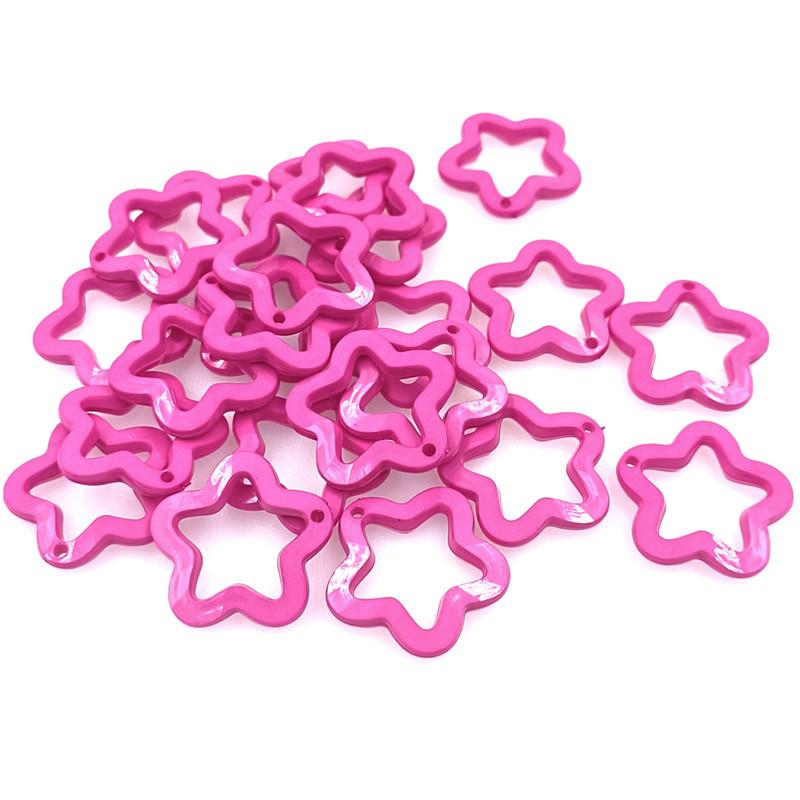 Подвески DIY ювелирный материал для ожерелья, изготовления сережек ярких цветов, подвеска с пентаграммой 30 мм, 10 шт., модный акрил