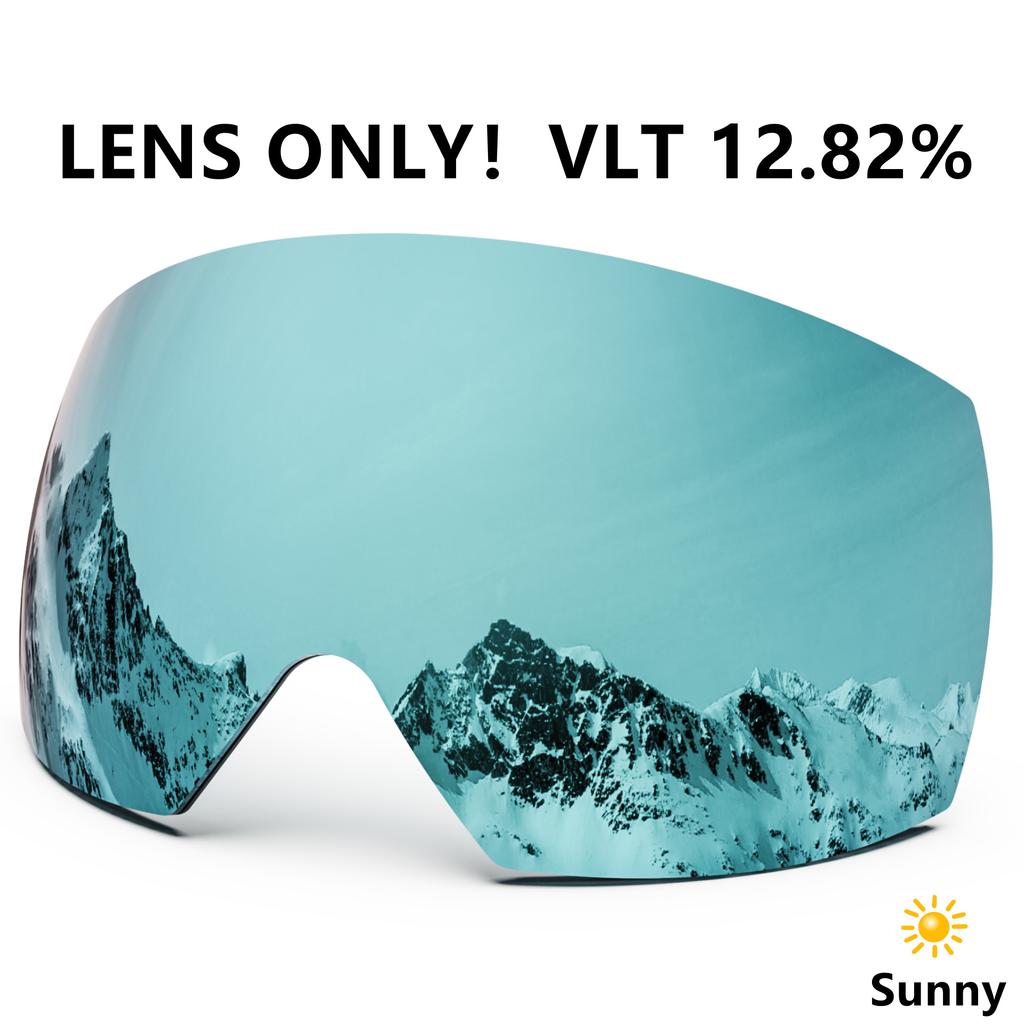 Maxjuli Ski Goggles Lens Only Winter Snow Sports with Anti-fog for Men Women Youth Skiing Skating mask ONLY LENS FOR M6