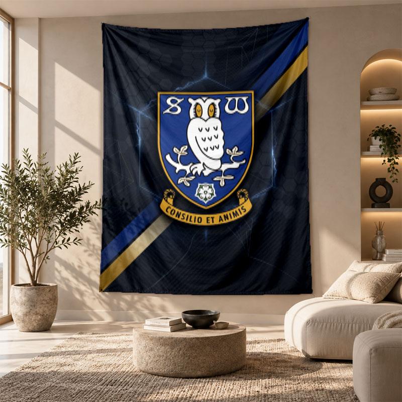 Декоративный Гобелен, Настенное Искусство с Принтом Sheffield Wednesday, Легкое Настенное Украшение для Фона Спальни