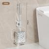 Bathroom Toilet Brush With Glacier Pattern Suction Cup Wall Mounted Long Handle Toilet Brush Bathroom Supplies