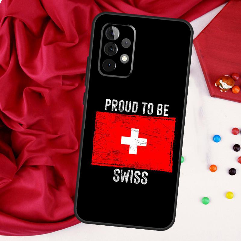 Швейцария Швейцарский флаг Для Samsung Galaxy A26 A05 A06 A16 A54 A34 A14 A22 A32 A52 A55 A35 A15 A53 A13 A56 A36 Чехол