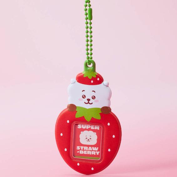 BT21 Мини держатель для фото на брелок Клубничная вечеринка версия.