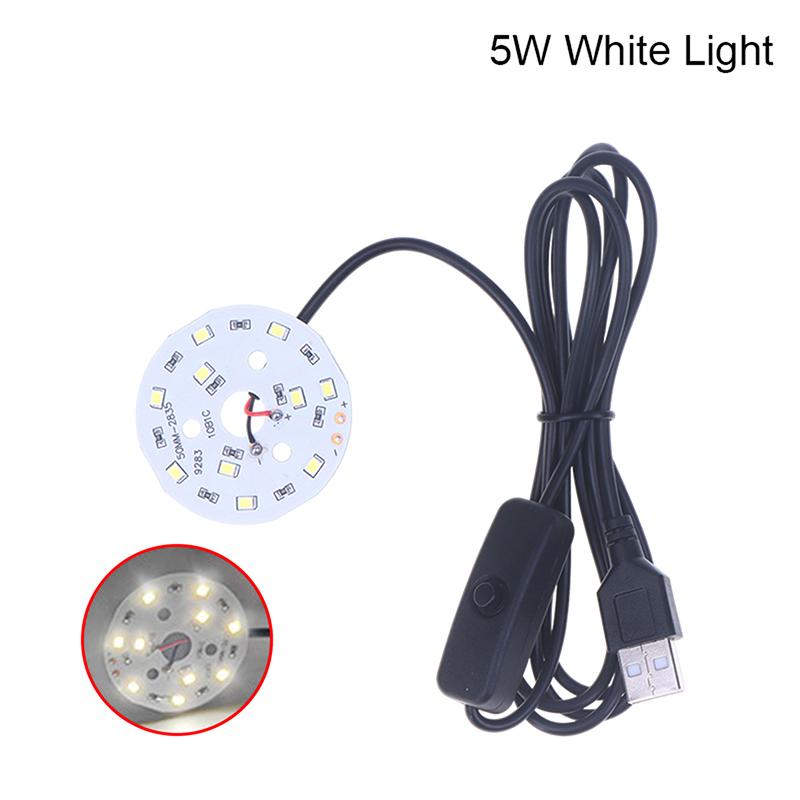 1 шт. USB-штекер DC5V Источник света LED Светодиодные бусины SMD 5730/2835 Кольцевой чип С черным кабелем 1,5 м с переключателем 3/5/10 Вт Белый свет