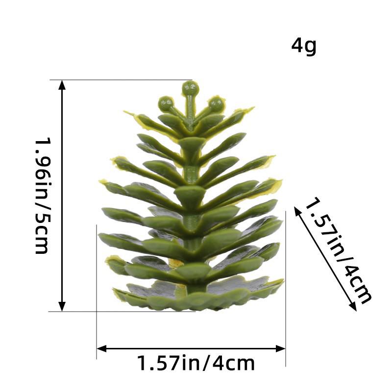 Рождественские украшения в виде сосновых шишек: Креативные пластиковые аксессуары в виде сосновых веток для фотосъемки и декора.