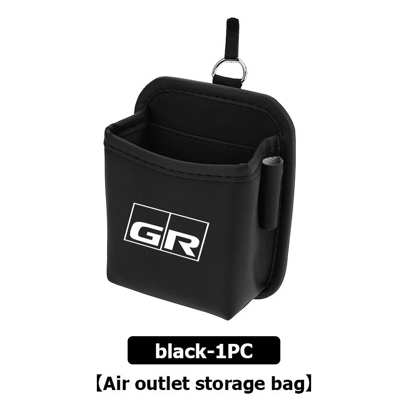 cnkym4 Car Air Outlet Storage Box Hanging Phone Lipstick Lighter Organizer Bag Holder For Toyota Crown Yaris Corolla Prius Auris CHR