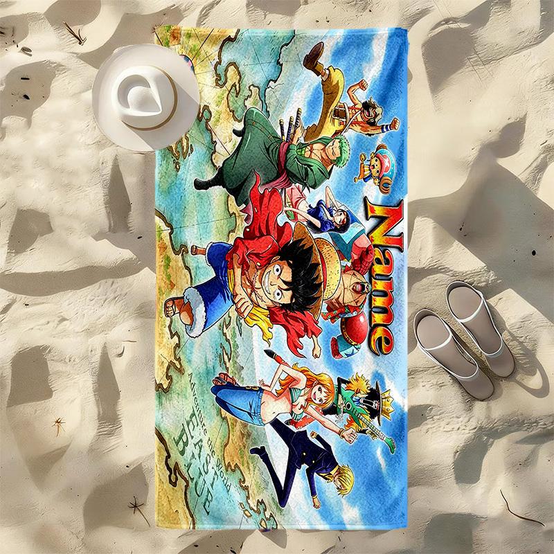 Custom Name One Piece Stylish printed beach towel,a quick-drying, absorbent mat suitable for the beach, pool, gym, and travel fans gift