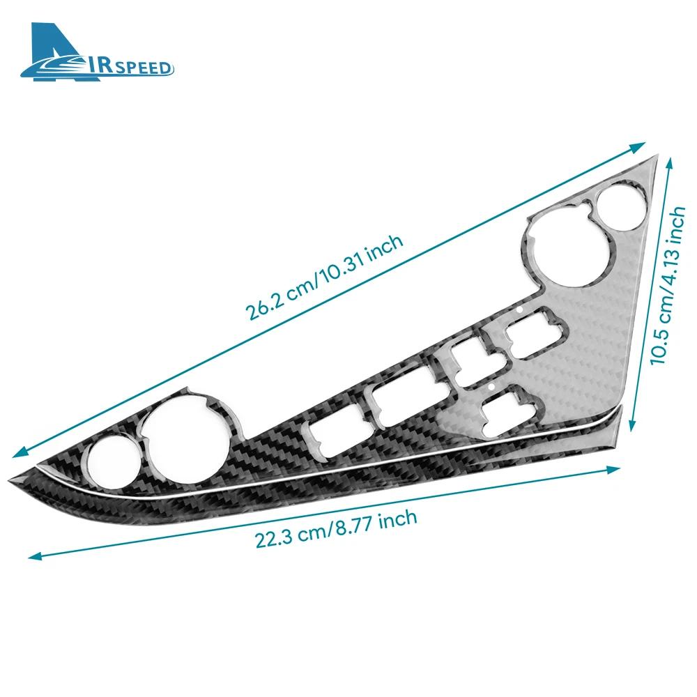 For Toyota Camry 2018 2019 2020 2021 2022 Real Soft Carbon Fiber LHD Car Central Control Button Frame Interior Trim Accessories