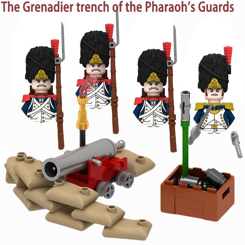 Средневековые Наполеоновские войны Британская военно-морская артиллерия Траншея Фигурка Миниатюрные пушки Меч Армас Блоки Игрушки Дети Подарок на день рождения Мальчики Девочки