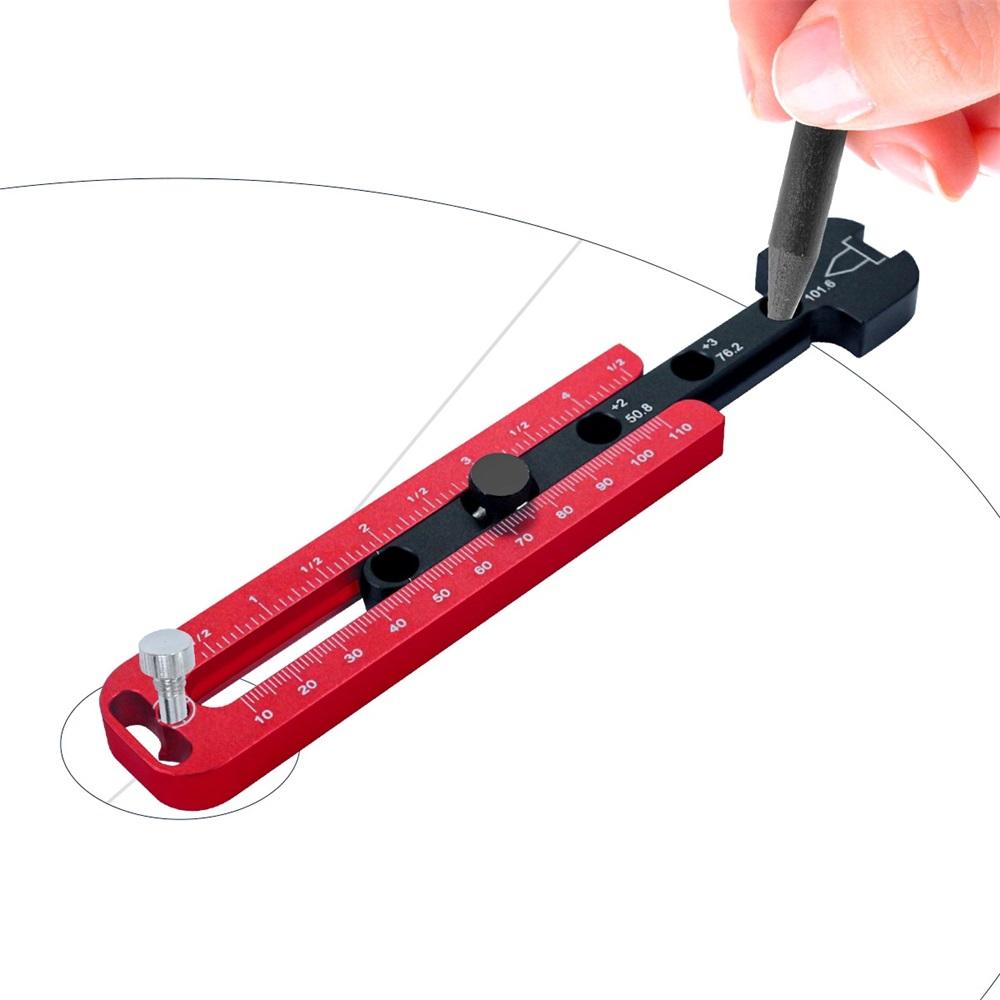 Aluminum Alloy Woodworking Compass Scribe Decoration Design Circle Drawing Tool Metric And Inch