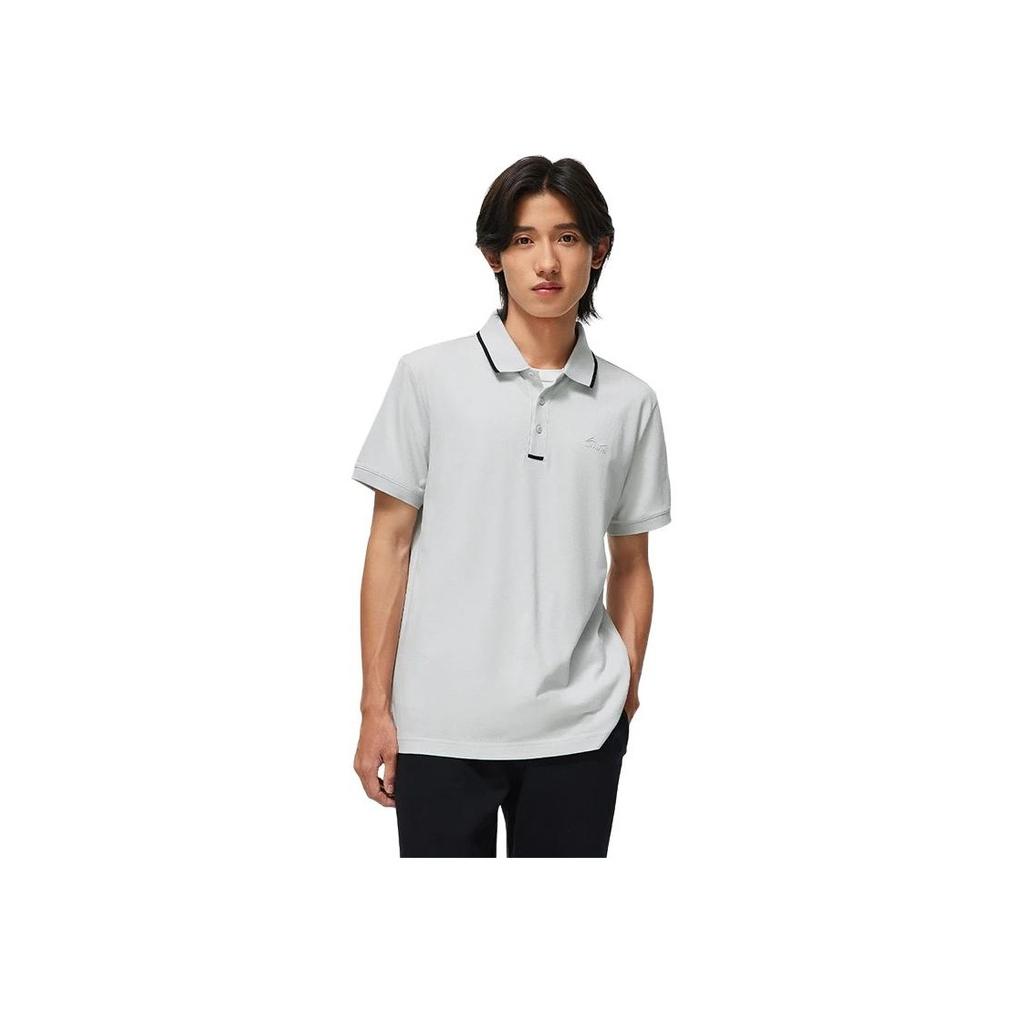 Мужская рубашка-поло Li Ning Color Block Stone-Gray APLT097-3