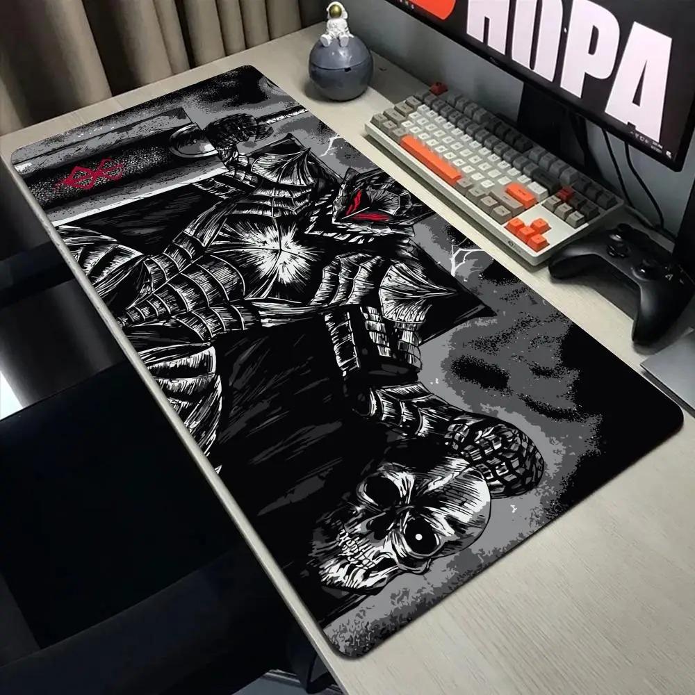 Коврик для мыши 'Меч Берсерка' Компьютерный Ноутбук Аниме Клавиатурный Коврик Большой Коврик для Мыши Клавиатуры Игровой Настольный Коврик Резиновые Прошитые Края