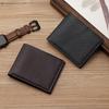 Мужской кошелек из искусственной кожи, однотонный, держатель для кредитных карт с несколькими карманами