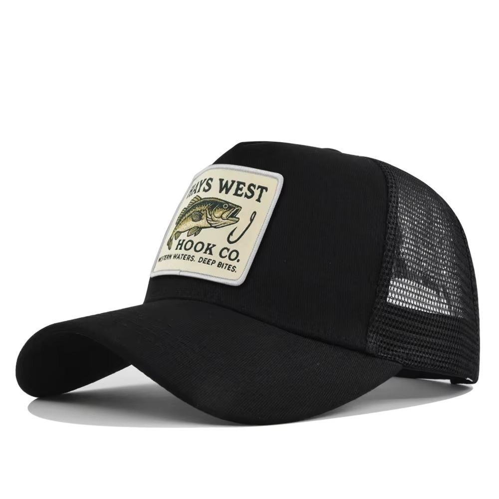 High Quality Outdoor Fishing Snapback Embroidery Design Mesh Hat Fishing Trips