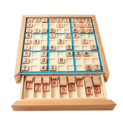 Деревянная настольная игра Судоку, Настольная игра с набором из 8 элементов Кода Расчета Судоку, Игра на дедукцию, Тренировка мозга, Настольная игра, Числовая головоломка, 9 Блоков