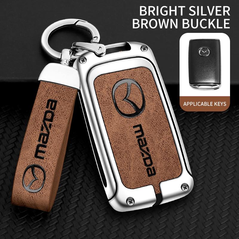 Zinc Alloy Car Key Holder for Mazda Axela Atenza 3 2 6 CX3 CX5 CX30 CX8 CX9 MX5 RX7 RX8 SKYACTIV Remote Protector Car Key Cover