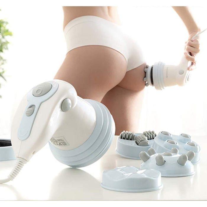 Appareil de Massage Anticellulite - CELLUSTOP - 5 Têtes Changeables - Chaleur Infrarouge - Vitesse Ajustable