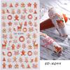 Christmas X Max Snow Manicure Decor Sliders Relief Engraved 5D Embossed Nail Stickers Nail Art Sticker Decal