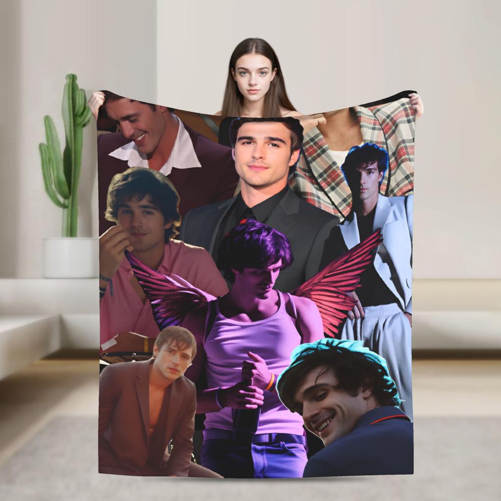 Jacob Elordi Blankets Quality Soft Warm  Throw Blanket Winter Travel Office Couch Bed Print Bedspread