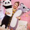 Yumshoq plyush yostiq Panda Koala shaklidagi plyush o'yinchoq uzun quchoqlash yostig'i uchun yoqimli divan yostig'i