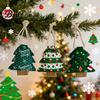 Christmas Party Favors Tree Shaped Gift Bags with Drawstring, Reusable Holiday Fabric Bags, Decorations Winter Goodie Storage Pouches for Present