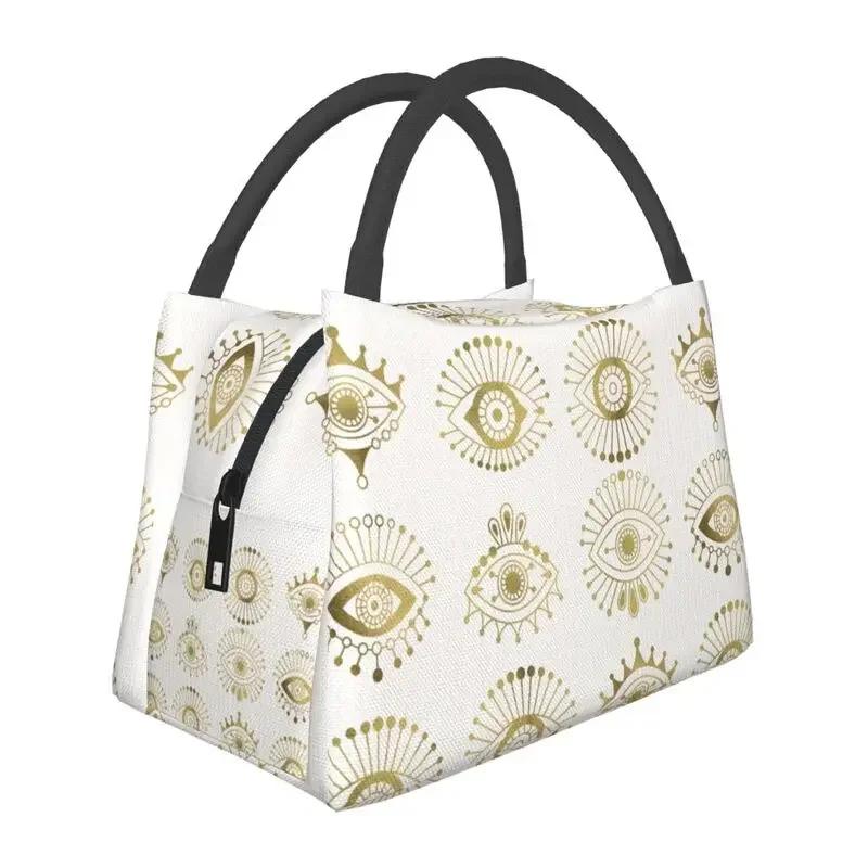 Греческий Назар Злой Глаз Украшение Изолированные Сумки Для Обеда Женщин Талисман На Счастье Амулет Многоразовый Термоохладитель Еда Ланч-Бокс Работа Путешествия