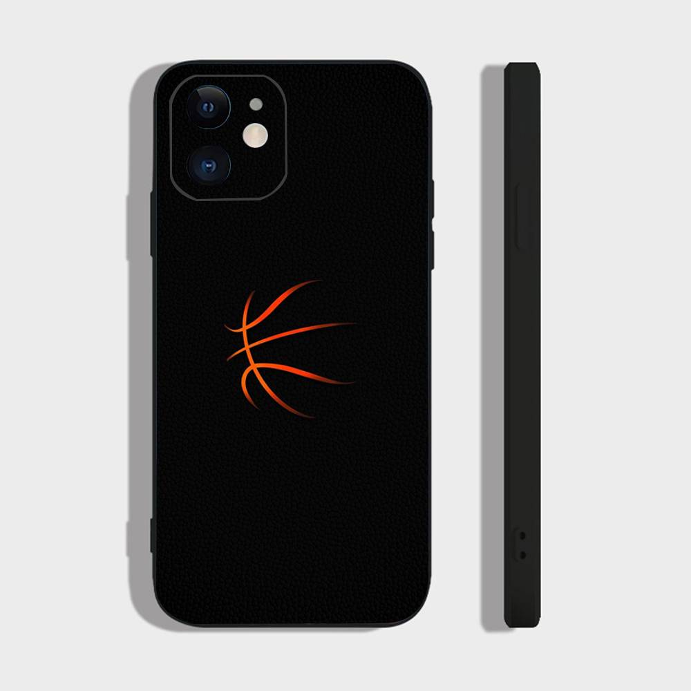 Чехол для телефона с баскетбольным мячом для iPhone 17 Air 16 15 14 13 Pro Max 11 12 Черный силиконовый чехол